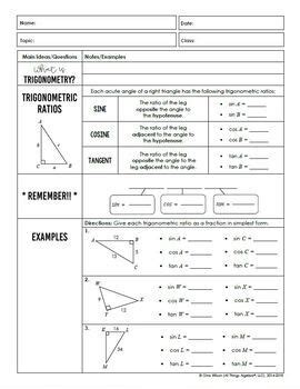 Right triangles & trigonometry homework 7: Right Triangles and Trigonometry (Geometry Curriculum ...