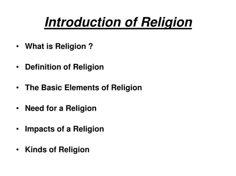 Ppt Introduction Of Religion Powerpoint Presentation Free Download