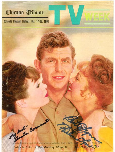 The Andy Griffith Show Signed By Betty Lynn As Thelma Lou And Aneta