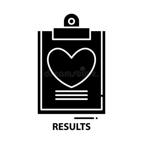 Results Icon Black Vector Sign With Editable Strokes Concept