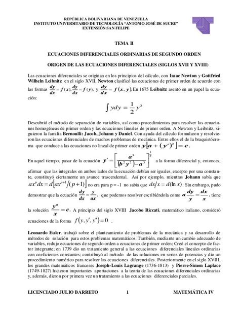 Ecuaciones Diferenciales De Segundo Orden Ejemplos Resueltos Opciones