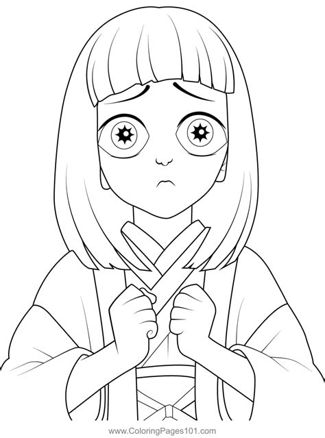 Hanako Kamado Demon Slayer Coloring Page For Kids Free Demon Slayer