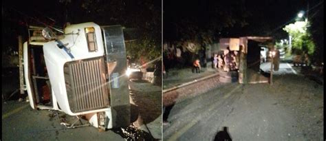 Camionero Pierde El Control Y Vuelca En Calle Hacia Apulo Ilopango