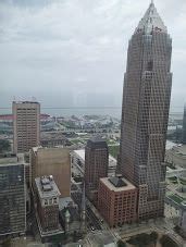 Looking At The Key Bank Tower From The Observation Deck Of The Terminal Tower In Cleveland Oh