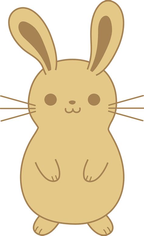 Cute Brown Bunny Rabbit Free Clip Art