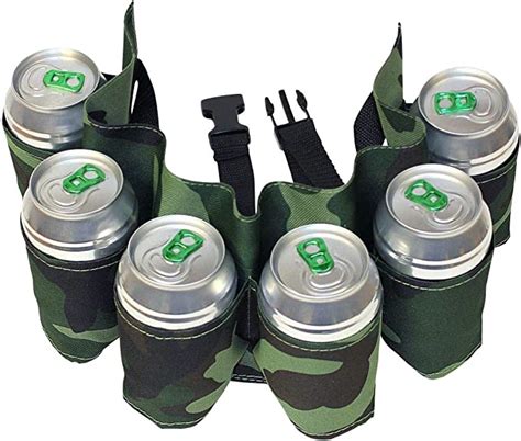 Dzine Ltd Pack Of 6 Beer Belts Holsters Camouflage Green