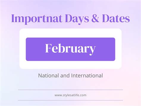 List Of Important Days And Dates In February 2023 In India