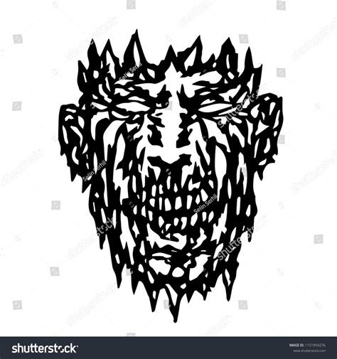 Evil Monster Face 스톡 일러스트 1151954276 Shutterstock