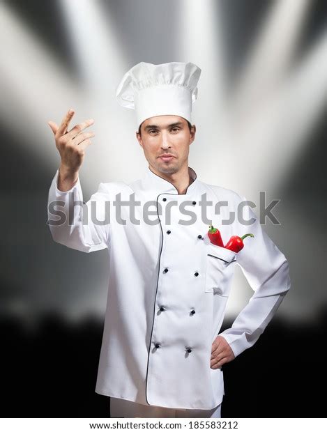 Portrait Proud Chef Stage Lights Stock Photo 185583212 Shutterstock