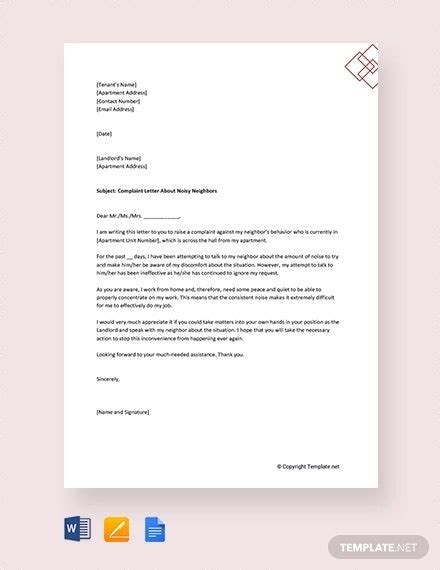 A little friendliness and a cordial request can go a long way. Sample Complaint Letter To Landlord About Neighbor Noise ...