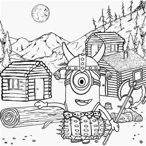 Minion Viking Coloring Page Download Print Or Color Online For Free