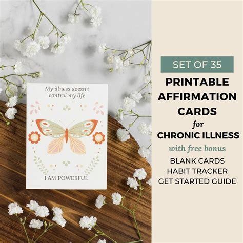 35 Spoonie Affirmation Cards Printable Chronic Illness Etsy