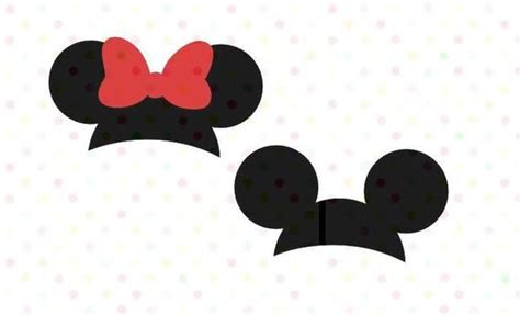 Mickey Mouse And Minnie Mouse Ears Svg Png Instant Download Cricut