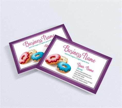 Select one of more than 1.200.000 images or upload your own image. donut business card