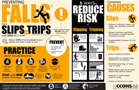 Preventing Falls From Slips And Trips Infographic