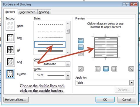 How To Add Double Line Border In Word Table Design Talk