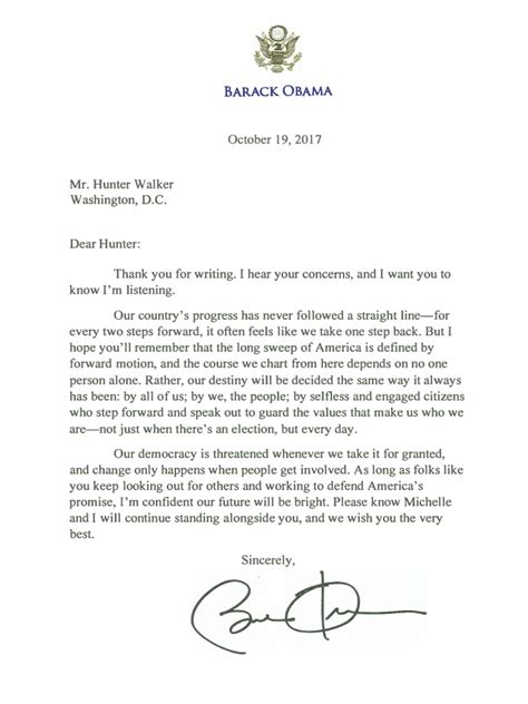 Obama Letter Pdf