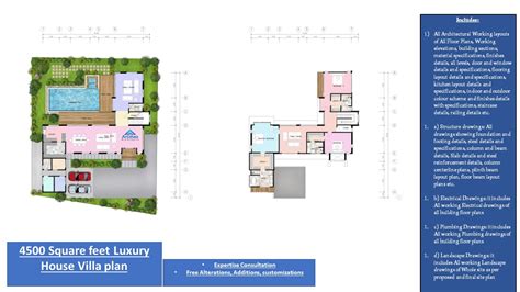 4500 Square Feet House Floor Plan Buy Online Arcmaxarchitect