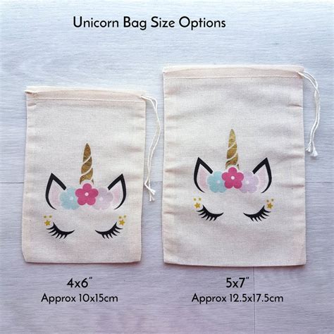 Unicorn Party Favor Bags With Gold Foil Horn Etsy 11th Birthday Girl