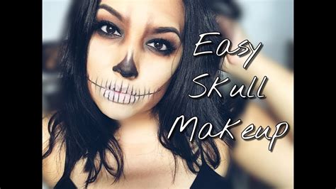 Easy Skull Makeup Tutorial Halloween 2017 Youtube