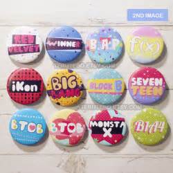 Kpop Button Pins Seventeen Kpop Fx Kpop Big Bang Btob