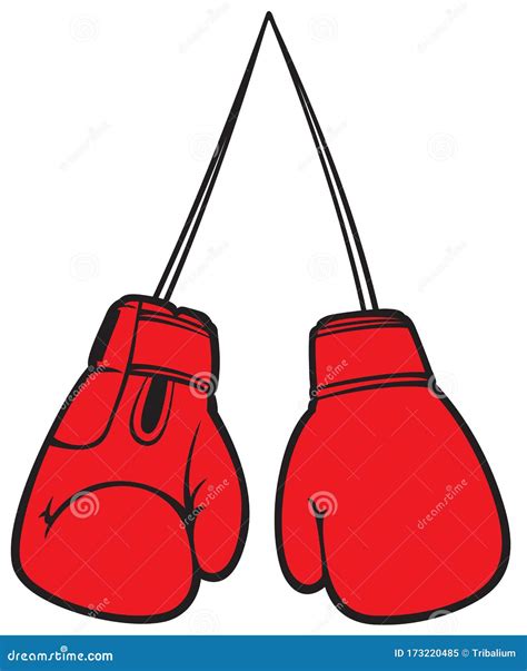 Red Boxing Gloves Vector Illustration Stock Illustration Illustration