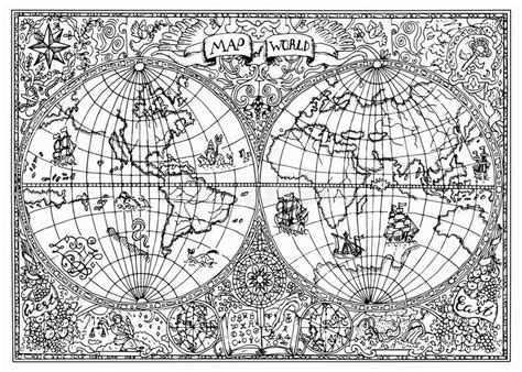 And subscribe if you haven't already, and go check out my other videos on. Hand Drawn Illustration Of Ancient Atlas Map Of World With ...