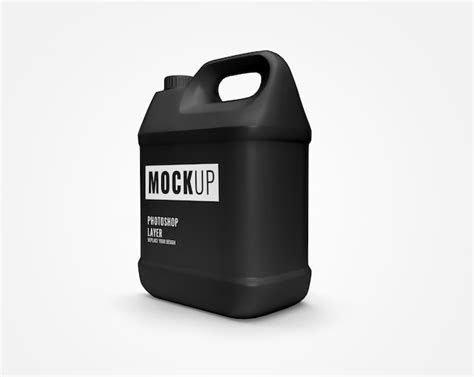 Premium Psd Big Black Bottle Gallon Of Liquid