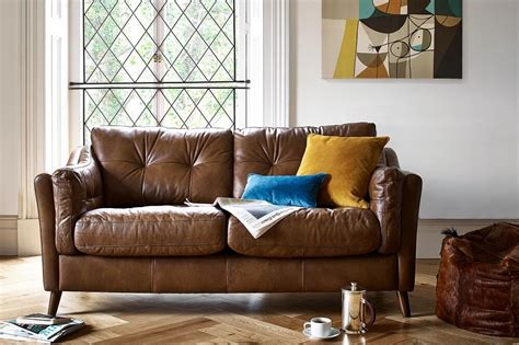 A brown leather sofa is like a favorite pair of jeans. Alexander & James - Saddler Sofa