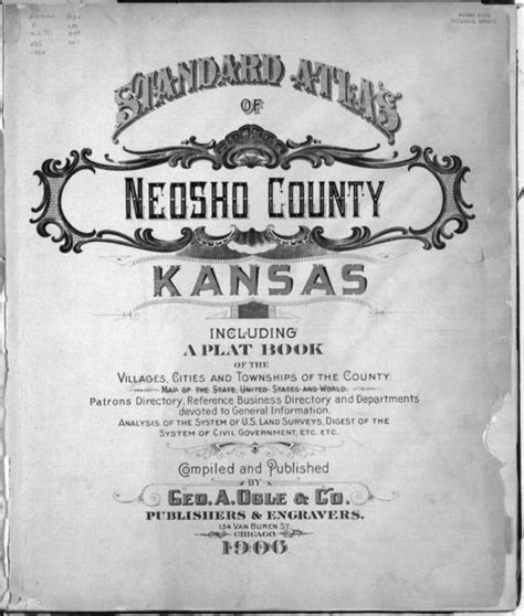 Standard Atlas Of Neosho County Kansas Kansas Memory Kansas Historical Society