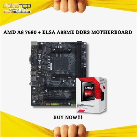 Amd A8 7680 Box Type Bundle With Elsa A88me Ddr3 Motherboard Lazada Ph