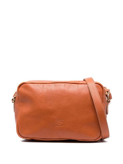 Il Bisonte Logo Debossed Leather Shoulder Bag Farfetch