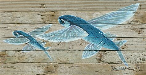 Flying Fish Painting By Danielle Perry Fine Art America