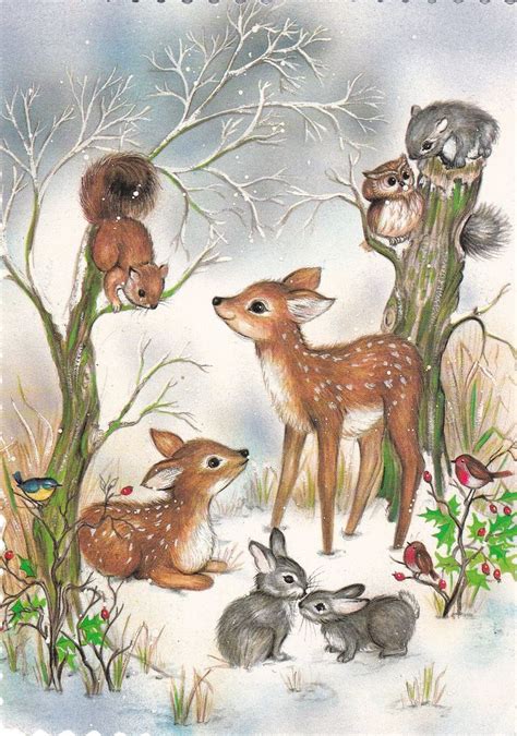 Pin By Jolanda Dost On Everything Deer Christmas Paintings Whimsical