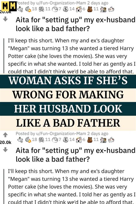 Woman Asks If Shes Wrong For Making Her Husband Look Like A Bad Father Bad Father Health Myths