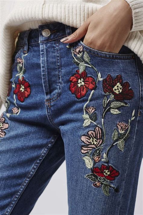 Tendência Jeans Bordados Com Flores Confira Inspirações