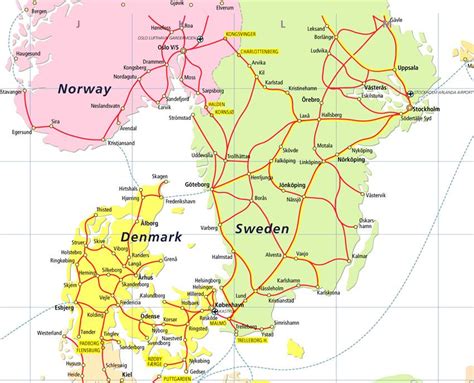 Scandinavia Eurail Pass Rail Plus Australia Sweden Map Eurail
