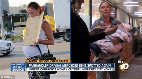 Mercedes Benz Beggar In San Diego Confronted After Panhandling Again Daily Mail Online