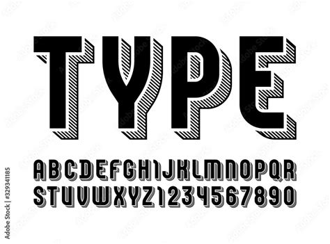 High Bold Font Trendy Condensed 3d Alphabet Sans Serif Modern Letters From A Z And Numbers