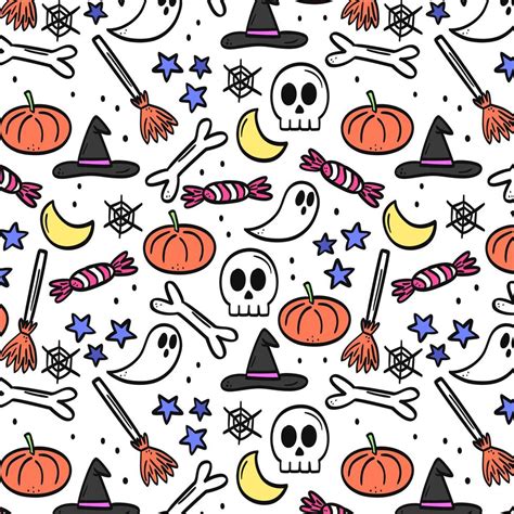 Halloween Seamless Pattern Vector Art Icons And Graphics For Free