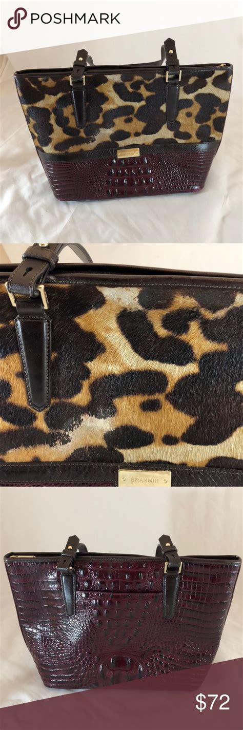 Brahmin Leopard Print Calf Hide Handbag