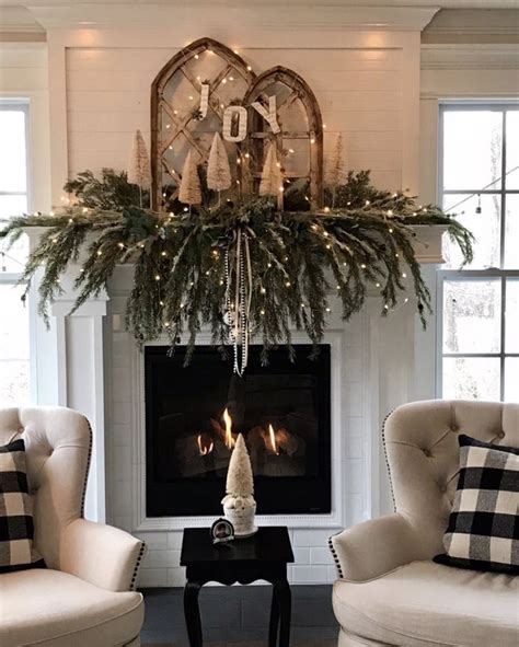 Inspiration Fireplace Mantel Christmas Decorations References