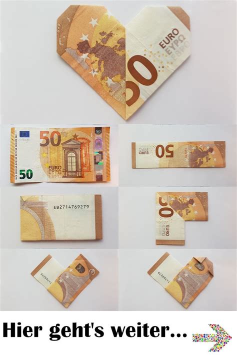 Die faszinierende kunst des papierfaltens bringt groß und klein zum staunen. Herz aus Geldschein falten - Origami mit Geldscheinen ...