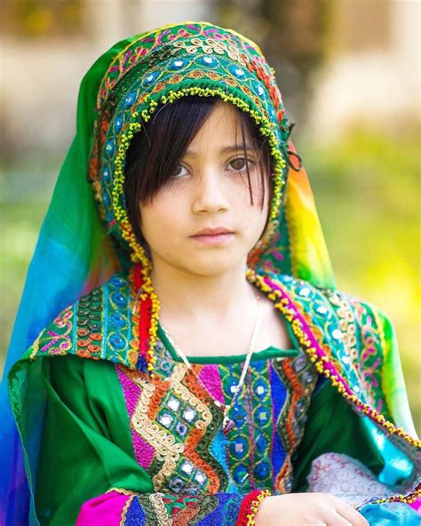 Traditional Dress Of Pashtoon Culture Innocent Girl Kpk Pakistan