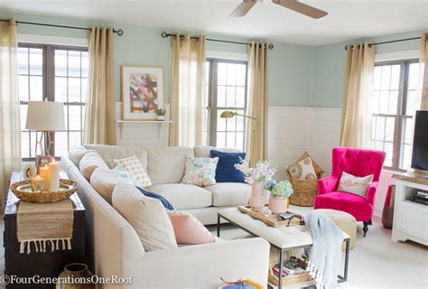 Blue Pink Living Room Decorating Ideas Four
