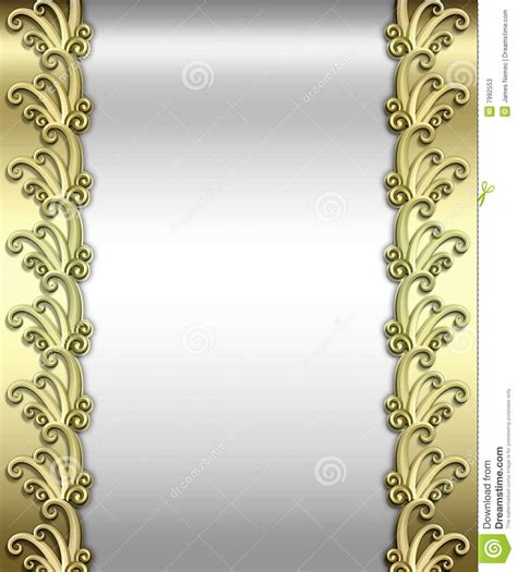 Metallic Art Deco Frame Stock Illustration Illustration Of Luxurious
