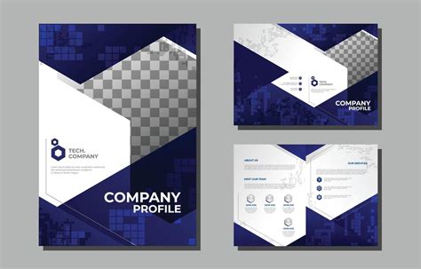 Blue Technology Company Profile Template 22217760 Vector Art At Vecteezy