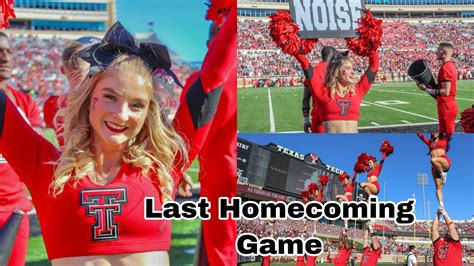 Last Homecoming Game As A College Cheerleader Vlog Youtube