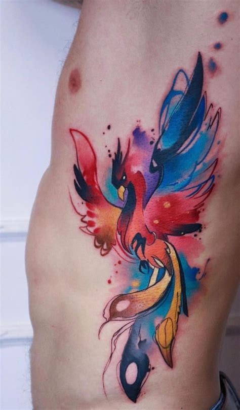 40 Watercolor Phoenix Tattoo Ideas Dragon Tattoo Colour Phoenix