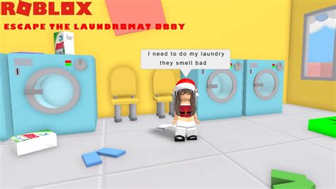 roblox escape the laundromat obby why are there clothes everywhere youtube